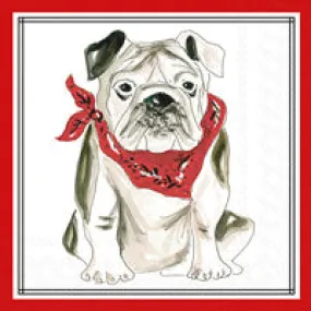 Red Bulldog Hometown Pride Cocktail Napkin