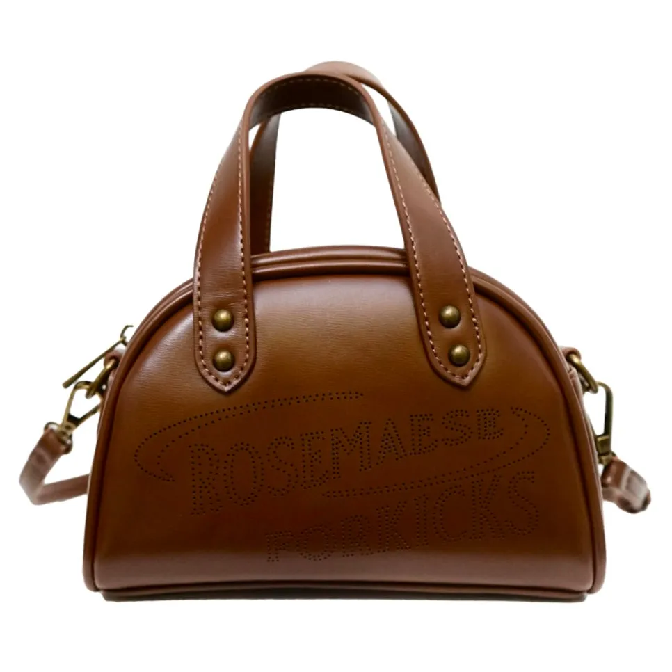 ROSEMAESE ROSEMAESE X FORKICKS ORIGINAL MINI LEATHER BAG-BROWN