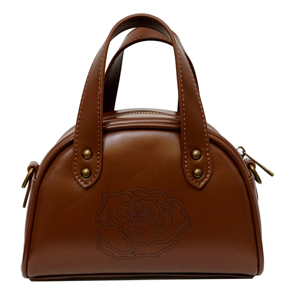 ROSEMAESE ROSEMAESE X FORKICKS ORIGINAL MINI LEATHER BAG-BROWN