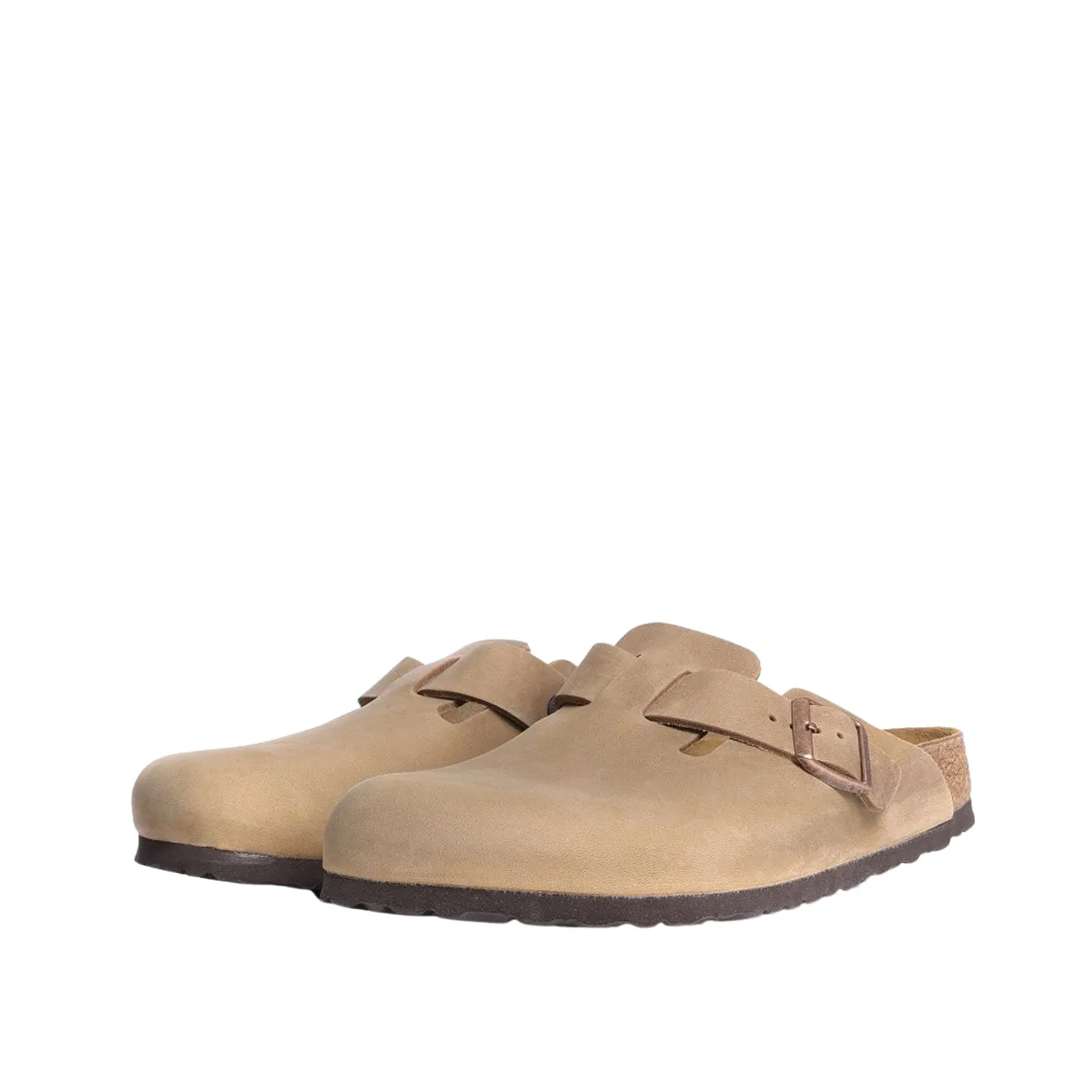 Sandali Birkenstock Boston Pelle Oliata Marrone Chiaro