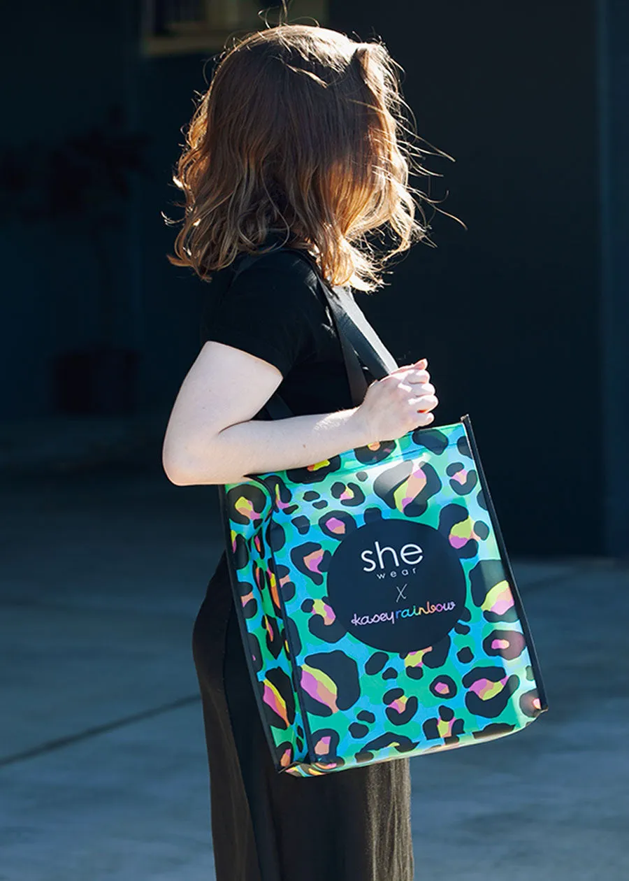 she wear x Kasey Rainbow reusable shopping bag