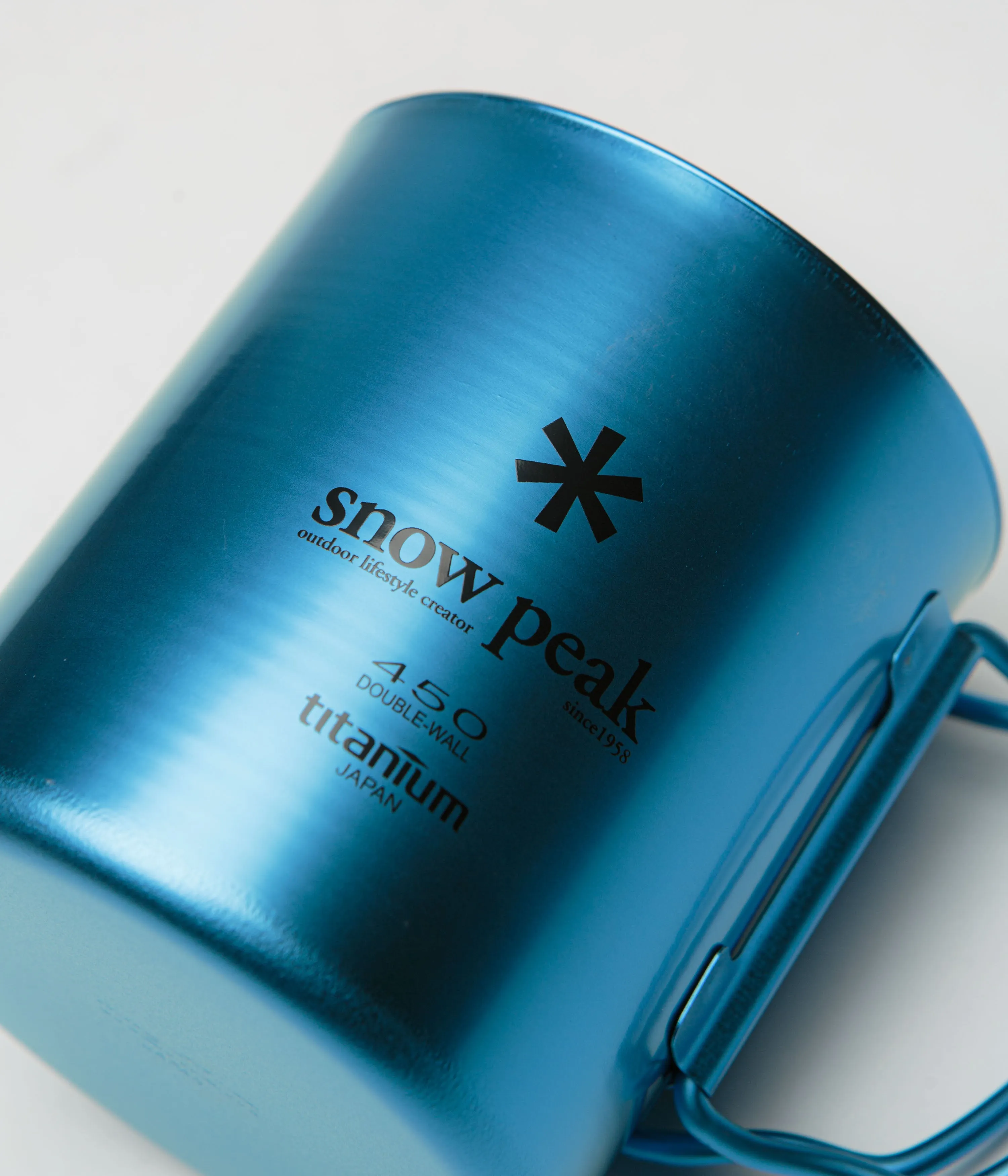 Snow Peak Titanium Double Wall 450ml Mug - Anodized Blue