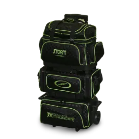 Storm Rolling Thunder 6 Ball Roller Checkered Bowling Bag Black/Lime