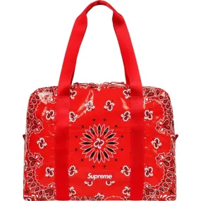 SUPREME BANDANA TARP SMALL DUFFLE BAG-RED