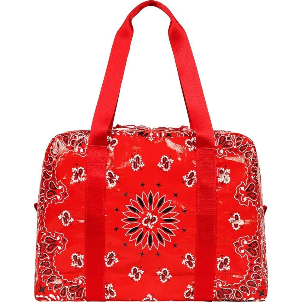 SUPREME BANDANA TARP SMALL DUFFLE BAG-RED