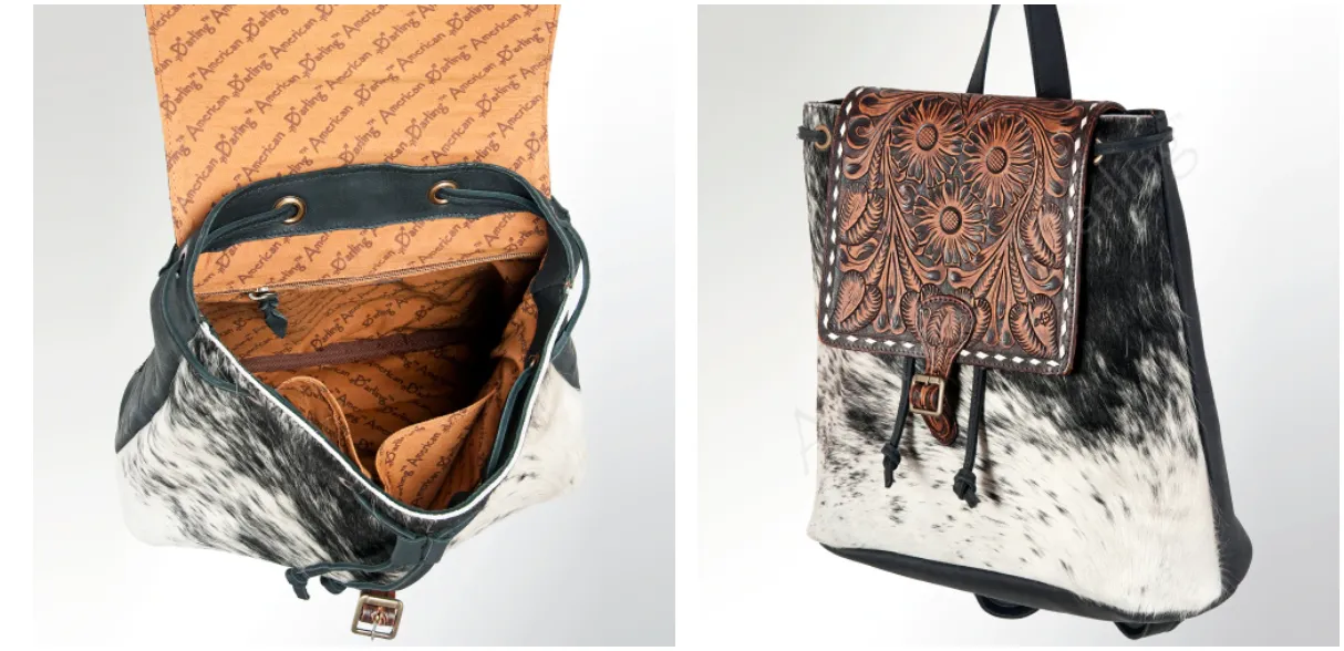 Tooled Cowhide Backpack