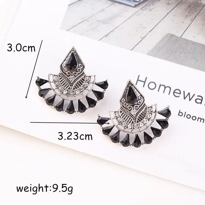 Vintage geometric Ethnic Semicircle earring - 2 styles