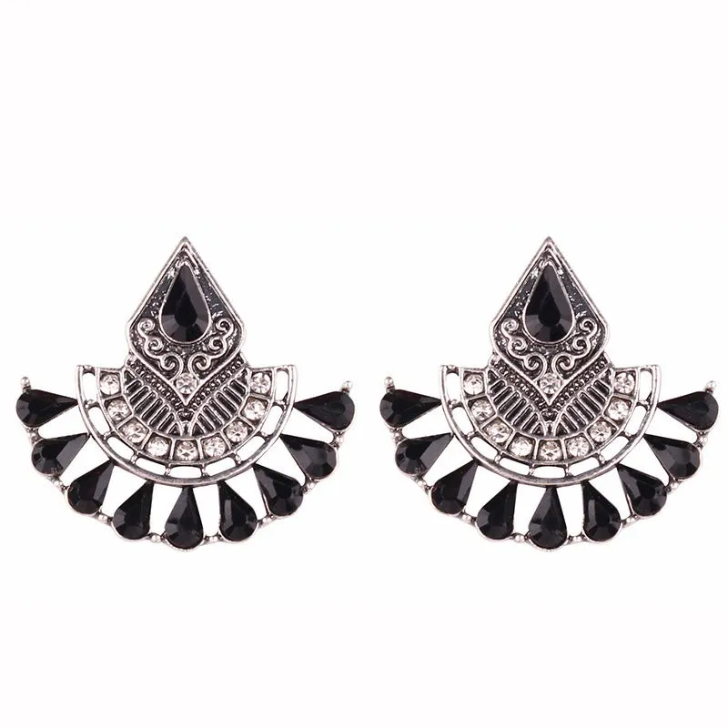 Vintage geometric Ethnic Semicircle earring - 2 styles